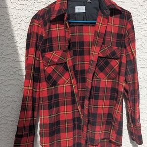 Riccio Black and Gray Wool Blend Shirt